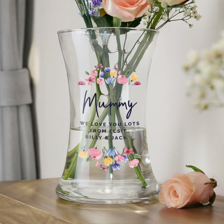 Personalised Bright Floral Waisted Vase - Shop At Gift Moments - 2
