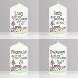 Personalised Pink Church Pillar Candle