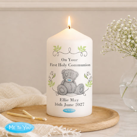 Personalised Me To You Religious Cross Pillar Candle - Shop Candles At Gift Moments - 2
