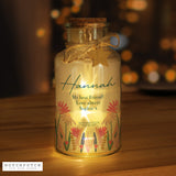 Personalised Hotchpotch Wild Flower LED Glass Jar
