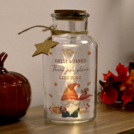 Personalised Autumn Gonk LED Light Up Jar - Shop At Gift Moments - 1