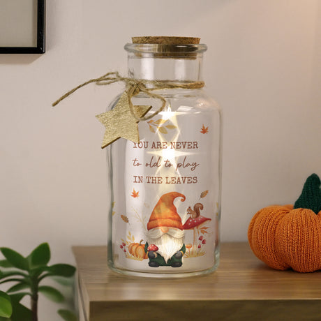 Personalised Autumn Gonk LED Light Up Jar - Shop At Gift Moments - 2