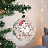 Personalised Santa Glass Bauble - Shop Christmas Baubles At Gift Moments - 3