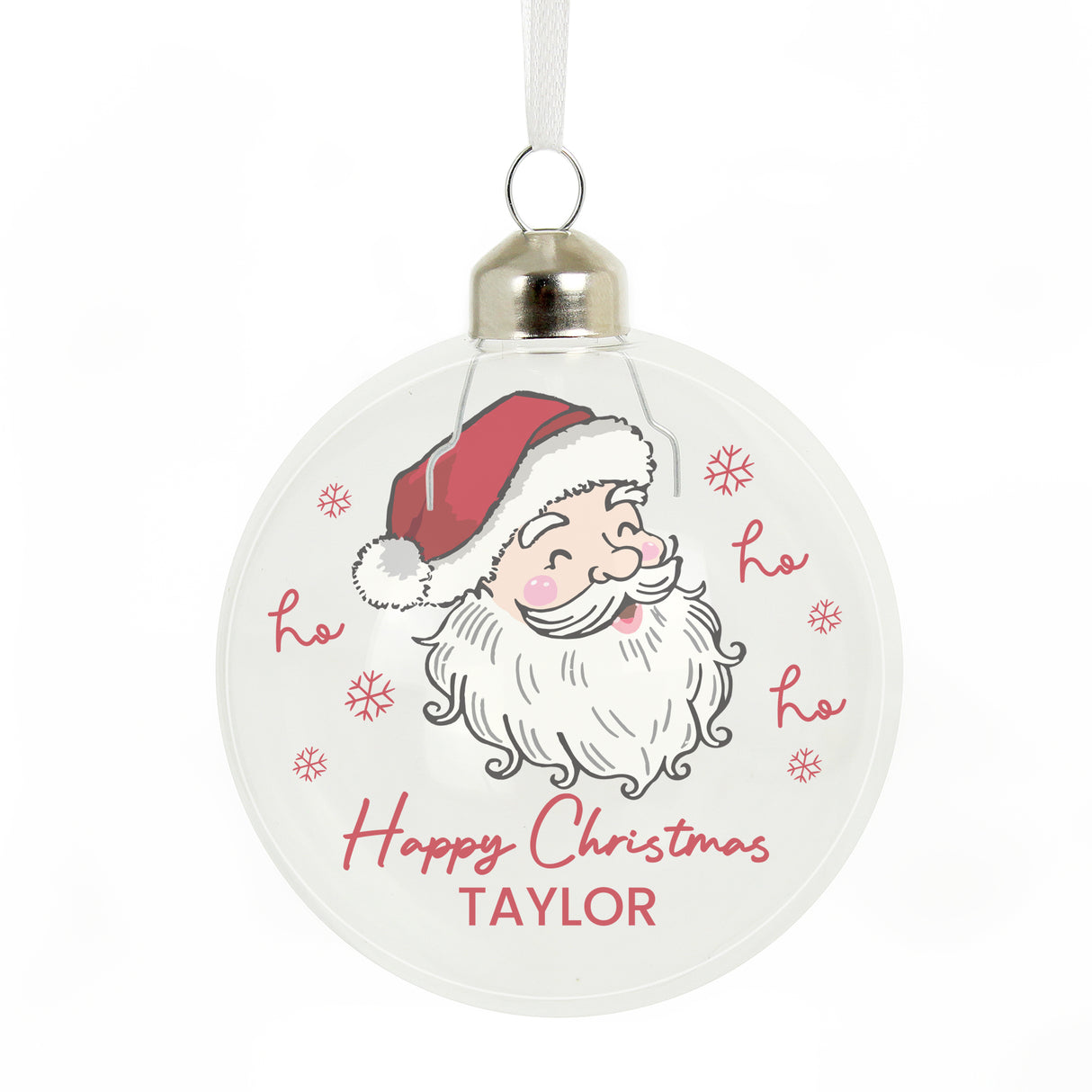 Personalised Santa Glass Bauble - Shop Christmas Baubles At Gift Moments - 4