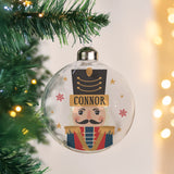 Personalised Nutcracker Christmas Glass Bauble - Shop Christmas Baubles At Gift Moments - 2