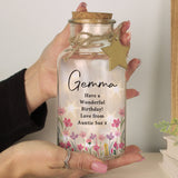 Personalised Floral LED Light Up Jar - Shop LED Lighting At Gift Moments - 2
