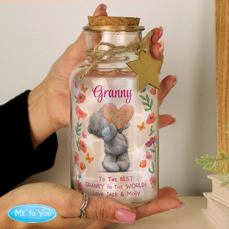 Personalised Me to You Flowery LED Light Up Jar - Shop LED Lighting At Gift Moments - 1