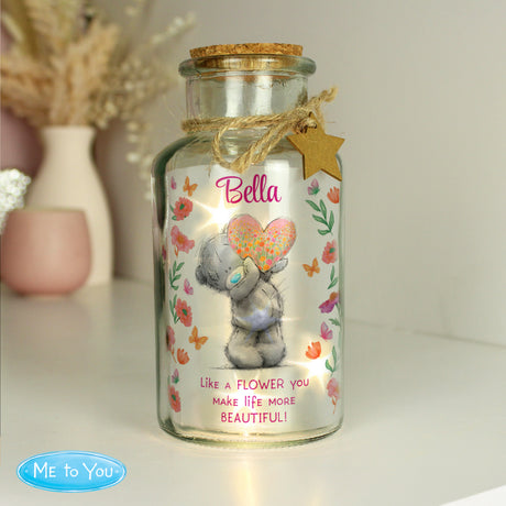 Personalised Me to You Flowery LED Light Up Jar - Shop LED Lighting At Gift Moments - 4