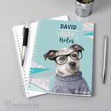 Personalised Rachael Hale 'Ruff Notes' Dog A5 Notebook