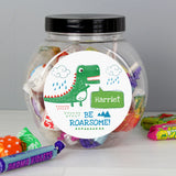 Personalised ’Be Roarsome’ Dinosaur Sweet Jar - Shop Sweets At Gift Moments - 3