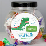 Personalised ’Be Roarsome’ Dinosaur Sweet Jar - Shop Sweets At Gift Moments - 4