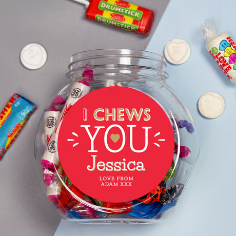 Personalised I Chews You Sweet Jar - Shop Sweets At Gift Moments - 4