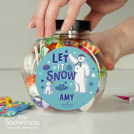 Personalised The Snowman and the Snowdog Sweet Jar - Shop Sweets At Gift Moments - 3