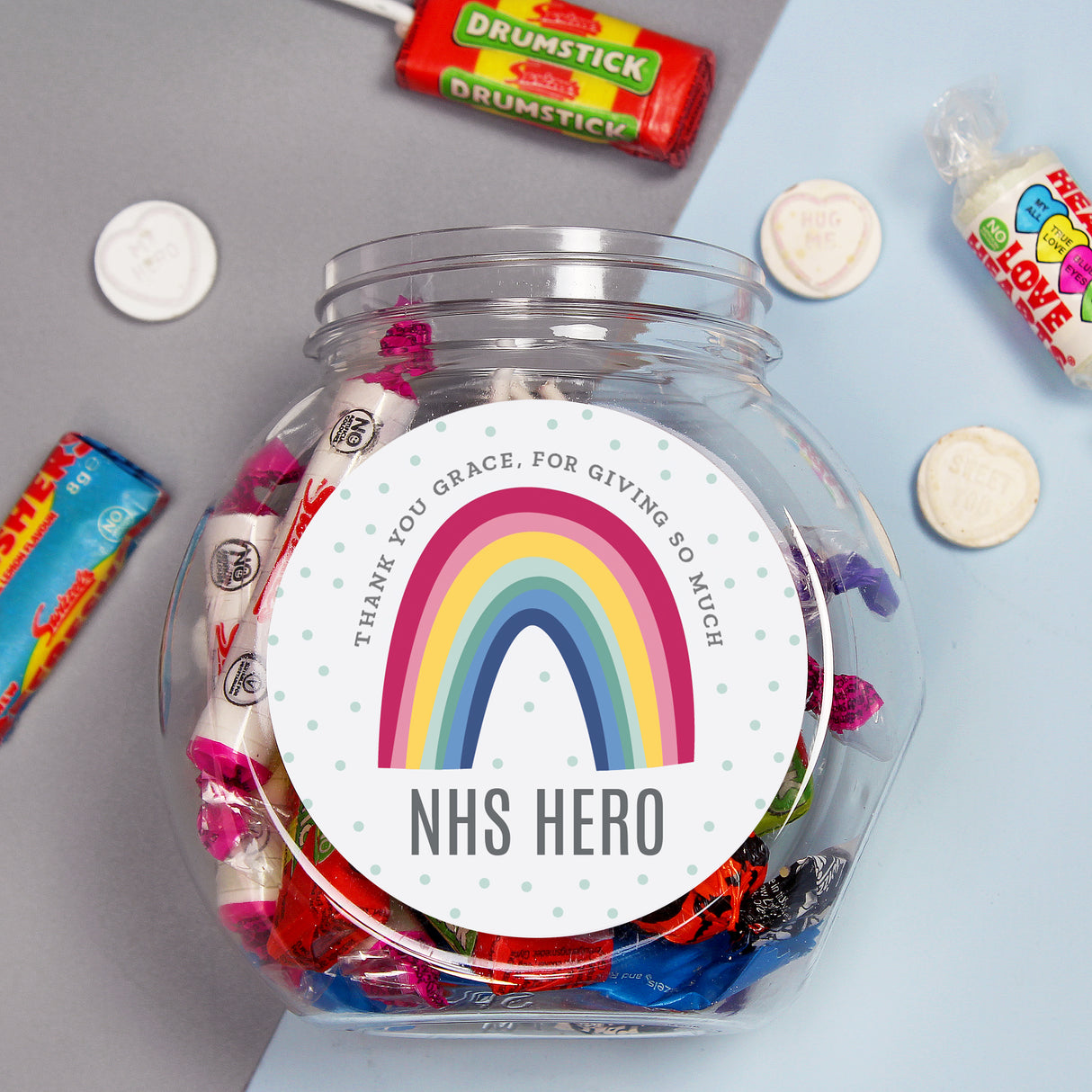 Personalised Rainbow Sweet Jar - Shop Sweets At Gift Moments - 3