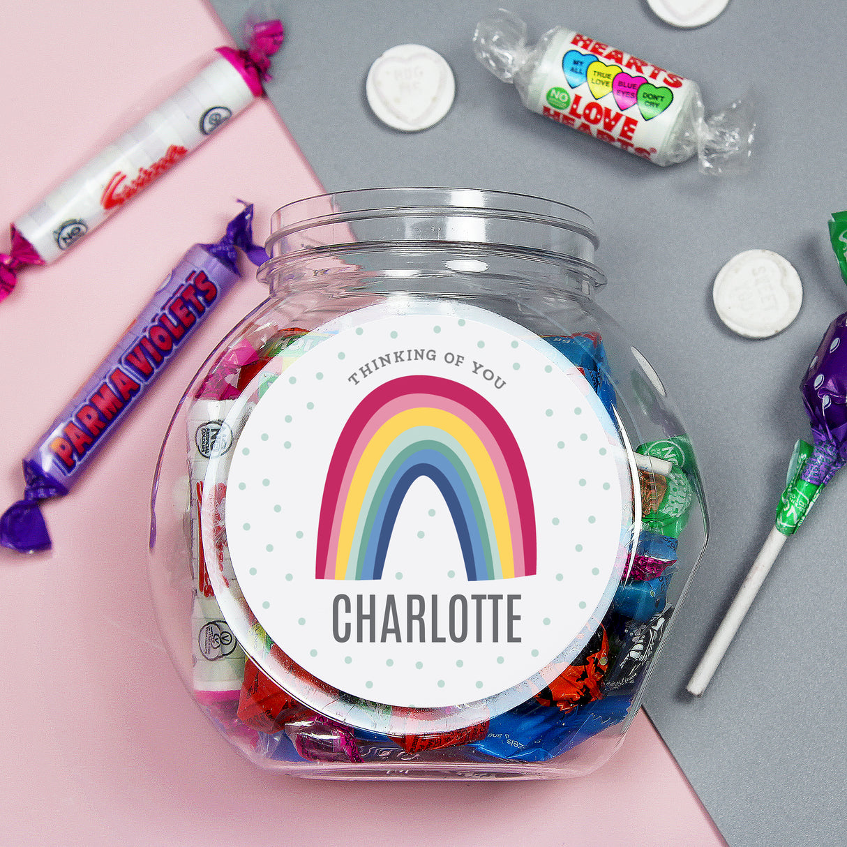Personalised Rainbow Sweet Jar - Shop Sweets At Gift Moments - 4