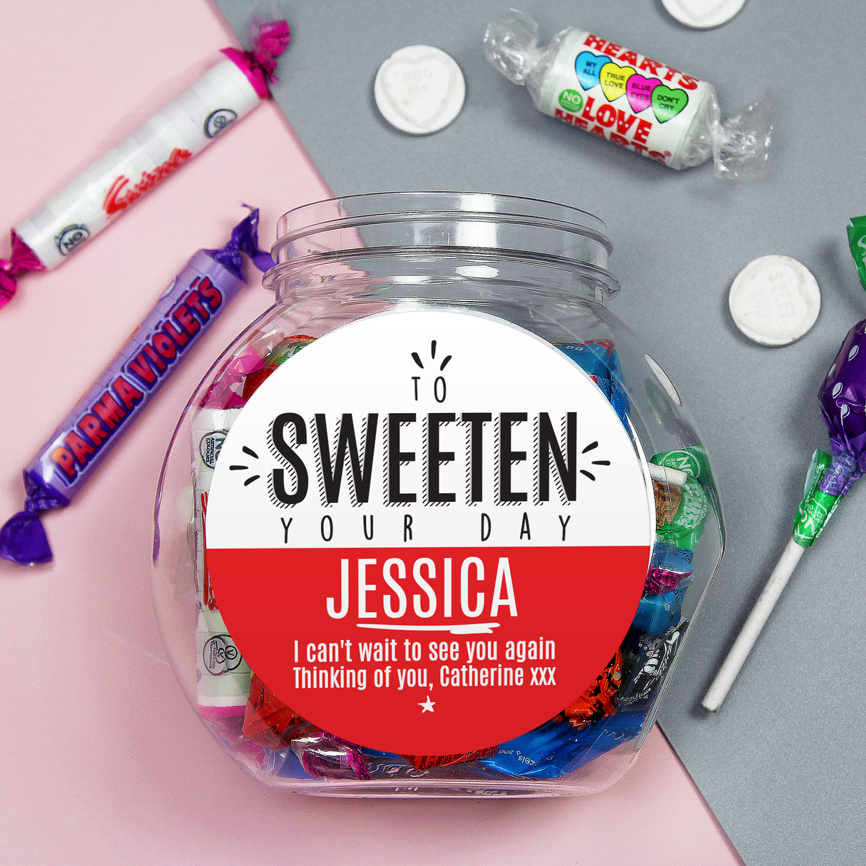 Personalised To Sweeten Your Day Sweet Jar - Shop Sweets At Gift Moments - 3