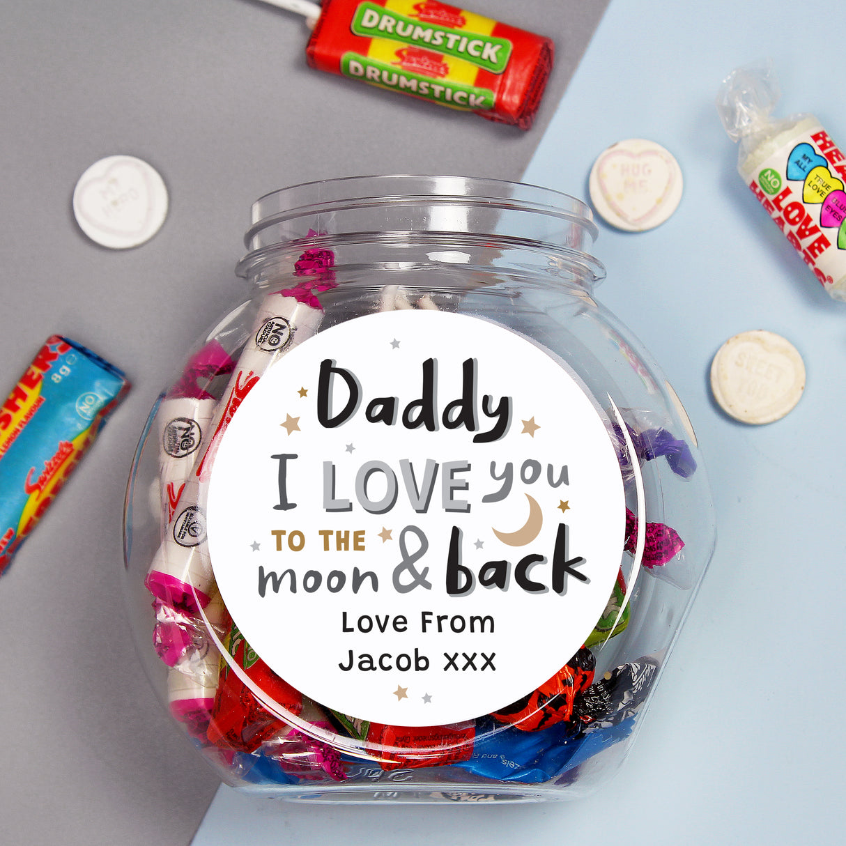 Personalised To the Moon and Back Sweet Jar - Shop Sweets At Gift Moments - 1
