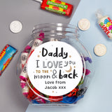 Personalised To the Moon and Back Sweet Jar - Shop Sweets At Gift Moments - 1