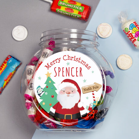 Personalised Santa Sweet Jar - Shop Sweets At Gift Moments - 3