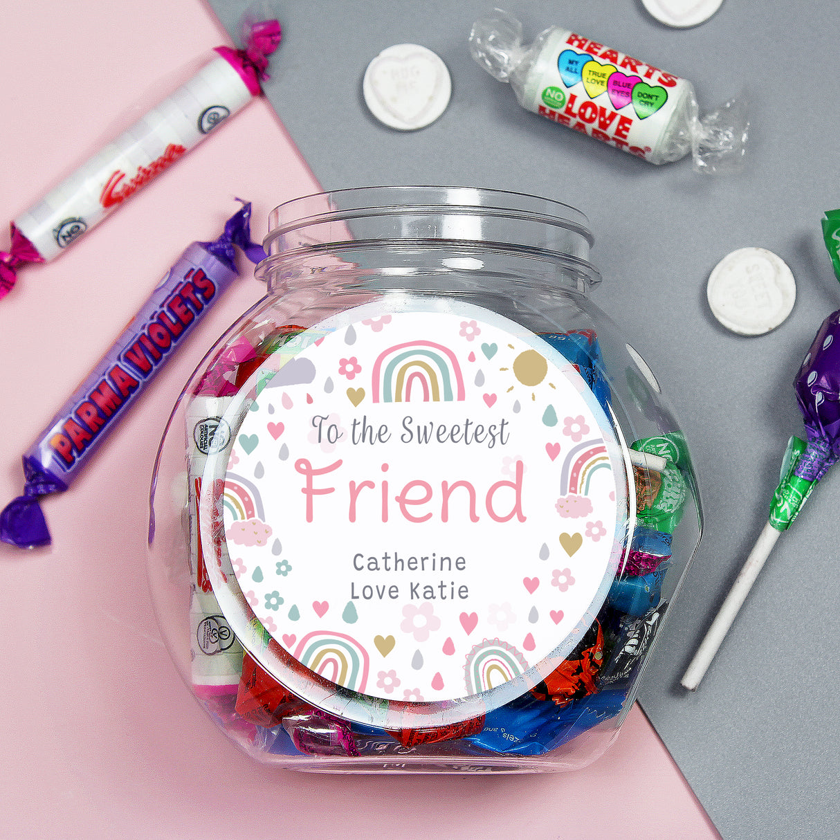 Personalised Rainbows & Sunshine Sweet Jar - Shop Sweets At Gift Moments - 3