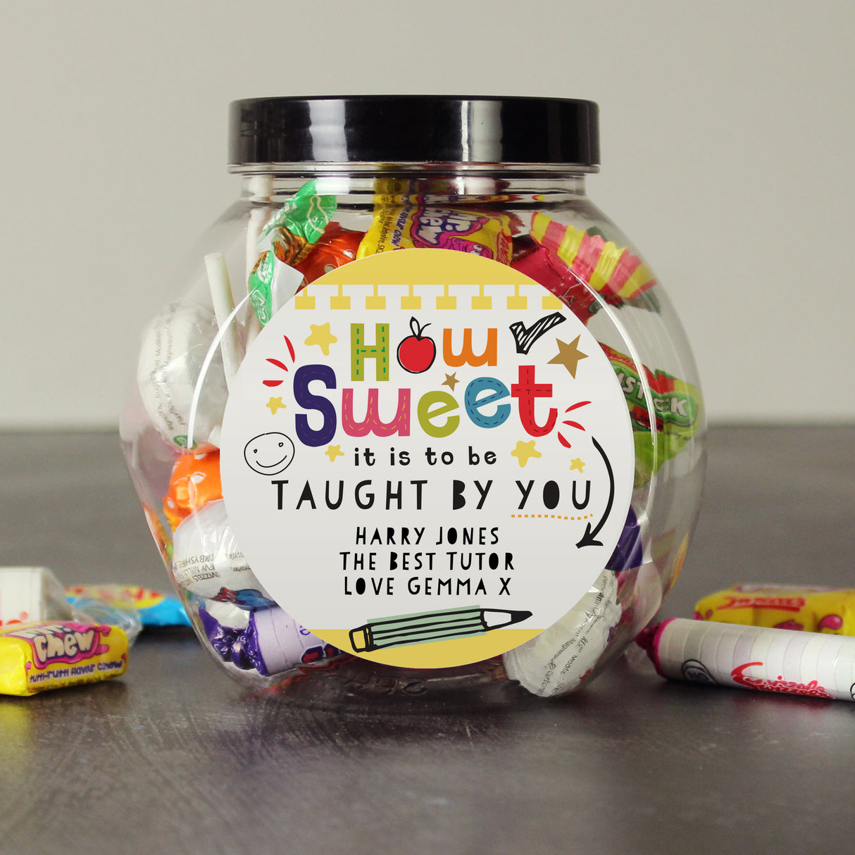 Personalised Shape Little Minds Sweet Jar - Shop Sweets At Gift Moments - 2
