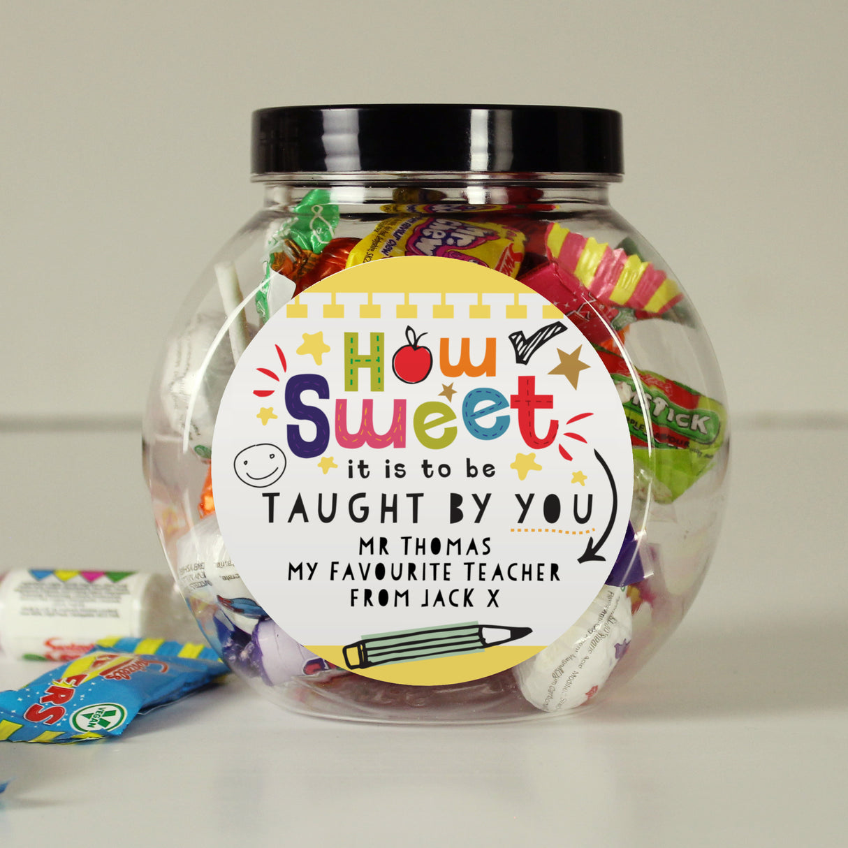 Personalised Shape Little Minds Sweet Jar - Shop Sweets At Gift Moments - 3