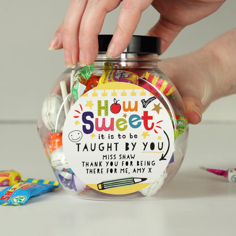 Personalised Shape Little Minds Sweet Jar - Shop Sweets At Gift Moments - 4