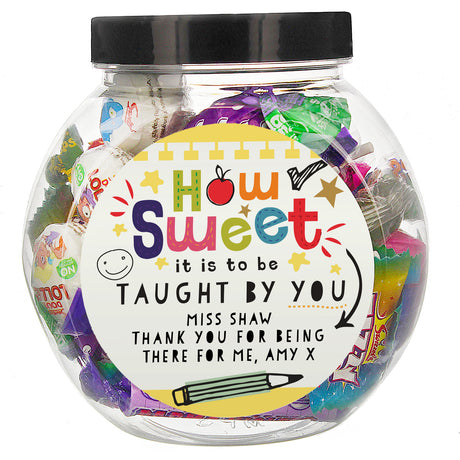 Personalised Shape Little Minds Sweet Jar - Shop Sweets At Gift Moments - 5