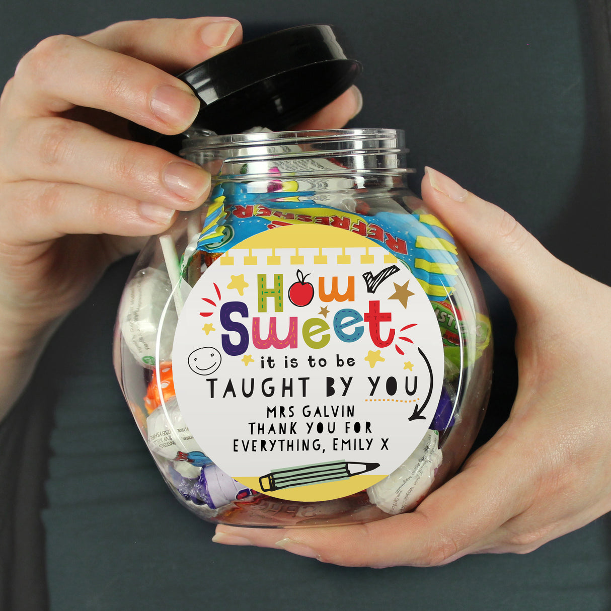 Personalised Shape Little Minds Sweet Jar - Shop Sweets At Gift Moments - 6