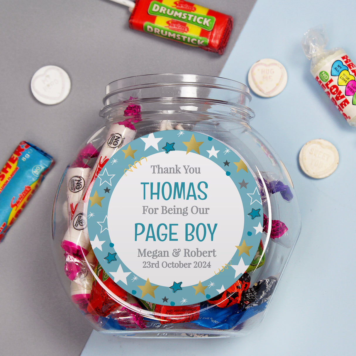 Personalised Page Boy Sweet Jar - Shop Sweets At Gift Moments - 1