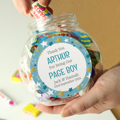 Personalised Page Boy Sweet Jar - Shop Sweets At Gift Moments - 2