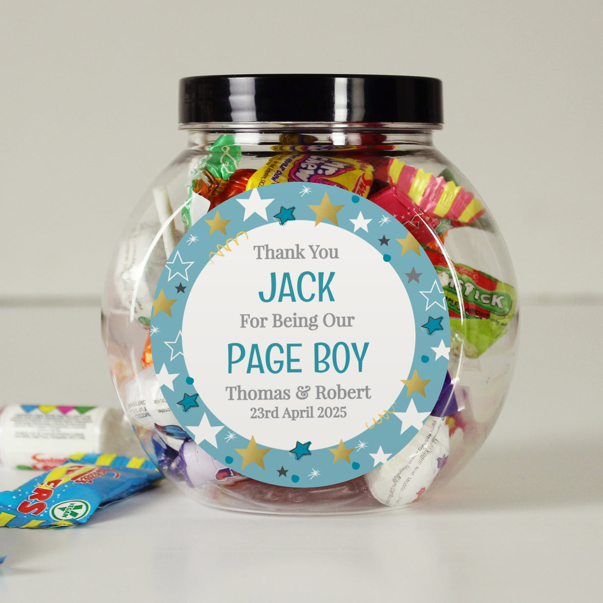 Personalised Page Boy Sweet Jar - Shop Sweets At Gift Moments - 3