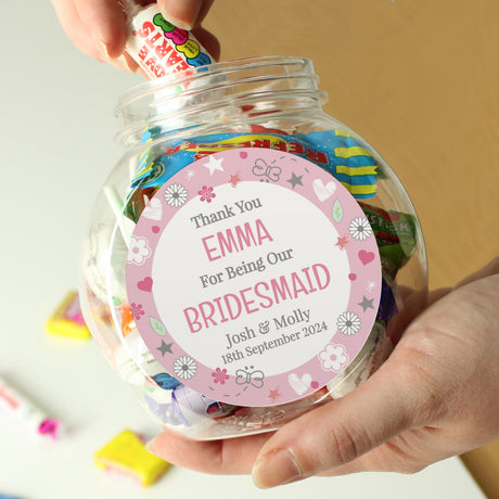 Personalised Bridesmaid Sweet Jar - Shop Sweets At Gift Moments - 2