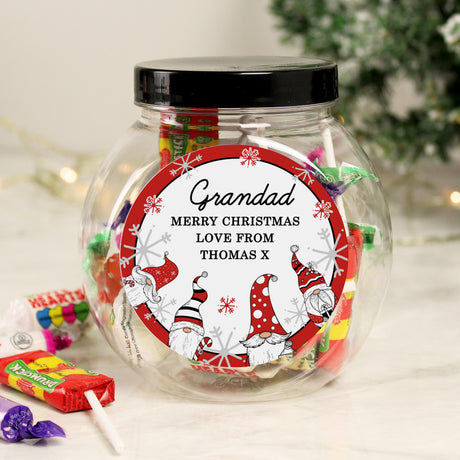 Personalised Gonk Christmas Sweet Jar - Shop Sweets At Gift Moments - 3