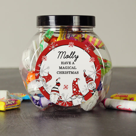 Personalised Gonk Christmas Sweet Jar - Shop Sweets At Gift Moments - 4