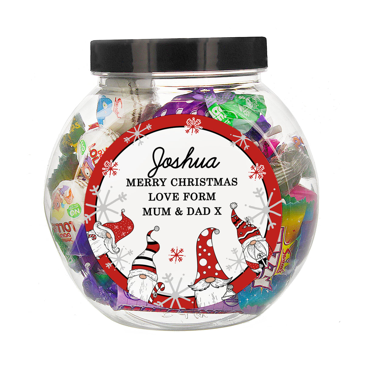 Personalised Gonk Christmas Sweet Jar - Shop Sweets At Gift Moments - 5