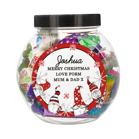 Personalised Gonk Christmas Sweet Jar - Shop Sweets At Gift Moments - 5