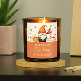Personalised Autumn Gonk Amber Glass Candle - Shop At Gift Moments - 1