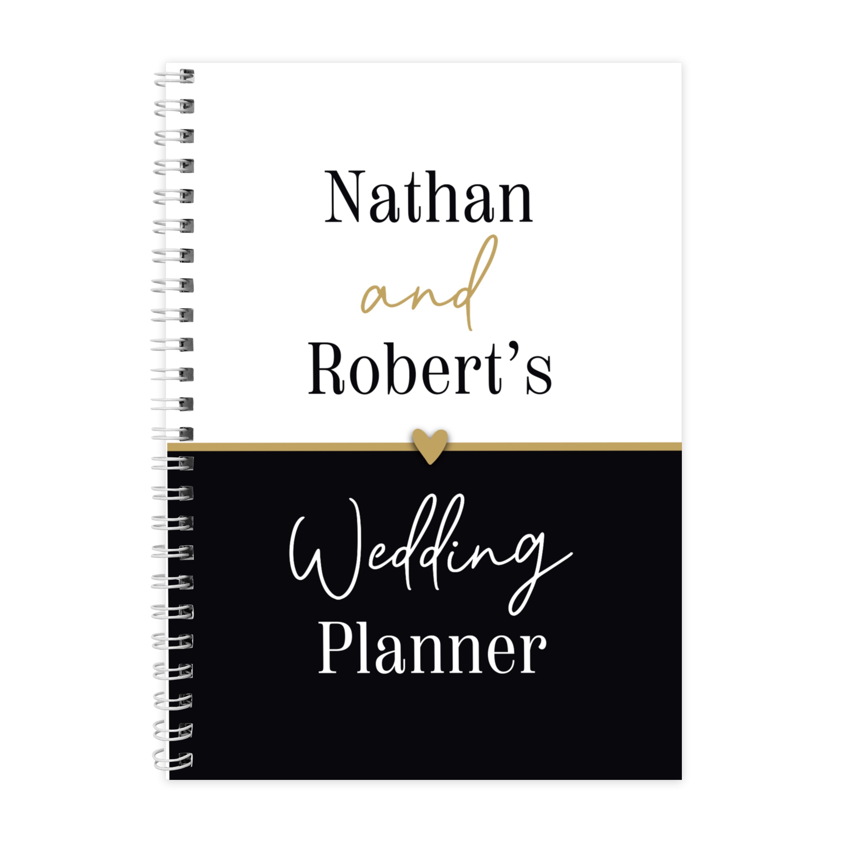 Personalised Black & Gold Inclusive A5 Wedding Planner - Shop Calendars & Planners At Gift Moments - 4