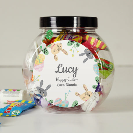 Personalised Easter Bunny Sweet Jar - Shop Sweets At Gift Moments - 1