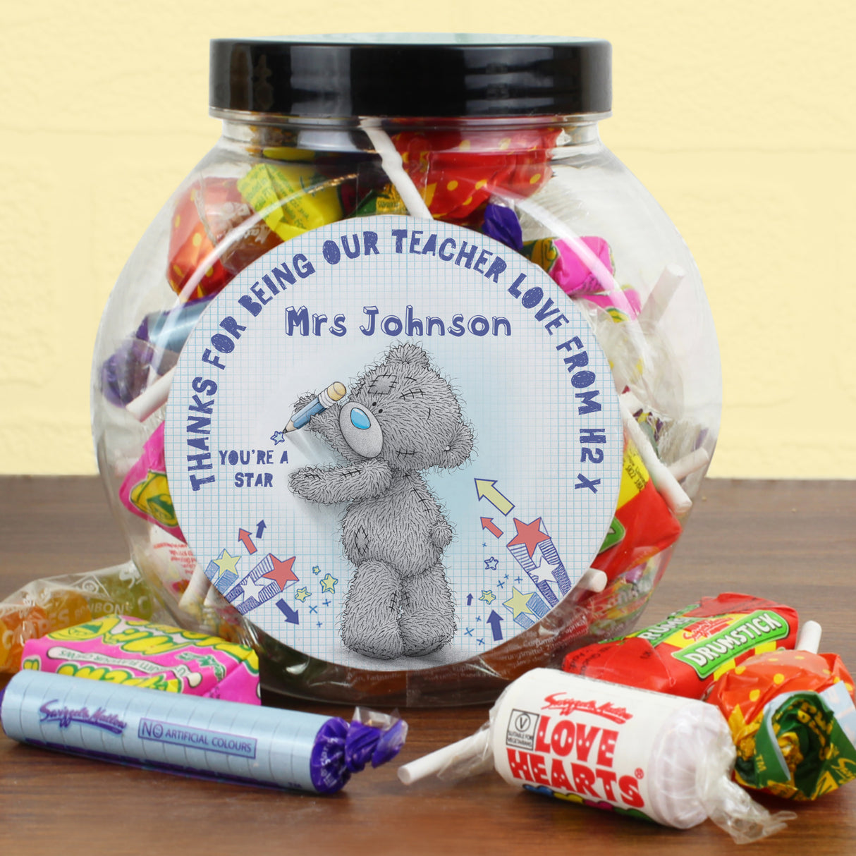 Personalised Me To You Teacher Sweets Jar - Shop Sweets At Gift Moments - 4