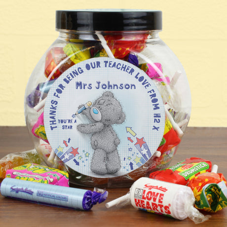 Personalised Me To You Teacher Sweets Jar - Shop Sweets At Gift Moments - 4