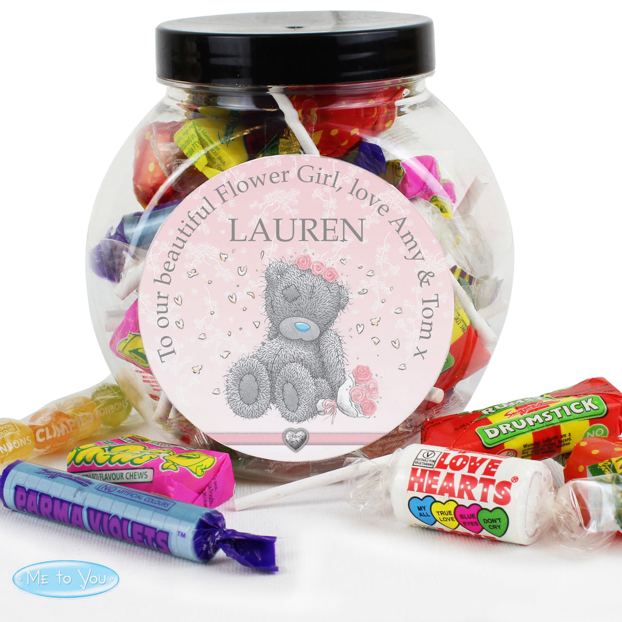 Personalised Me To You Bridesmaid Wedding Sweet Jar - Shop Sweets At Gift Moments - 2
