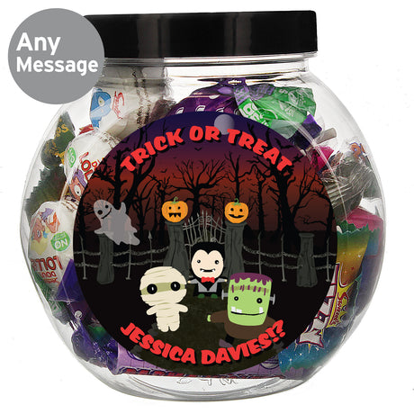 Personalised Halloween Characters Sweet Jar - Shop Sweets At Gift Moments - 4