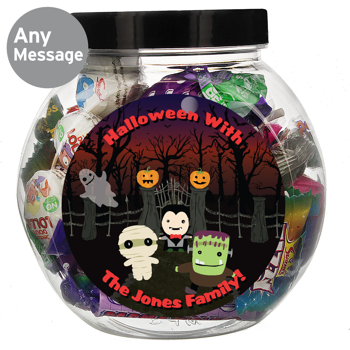 Personalised Halloween Characters Sweet Jar - Shop Sweets At Gift Moments - 6