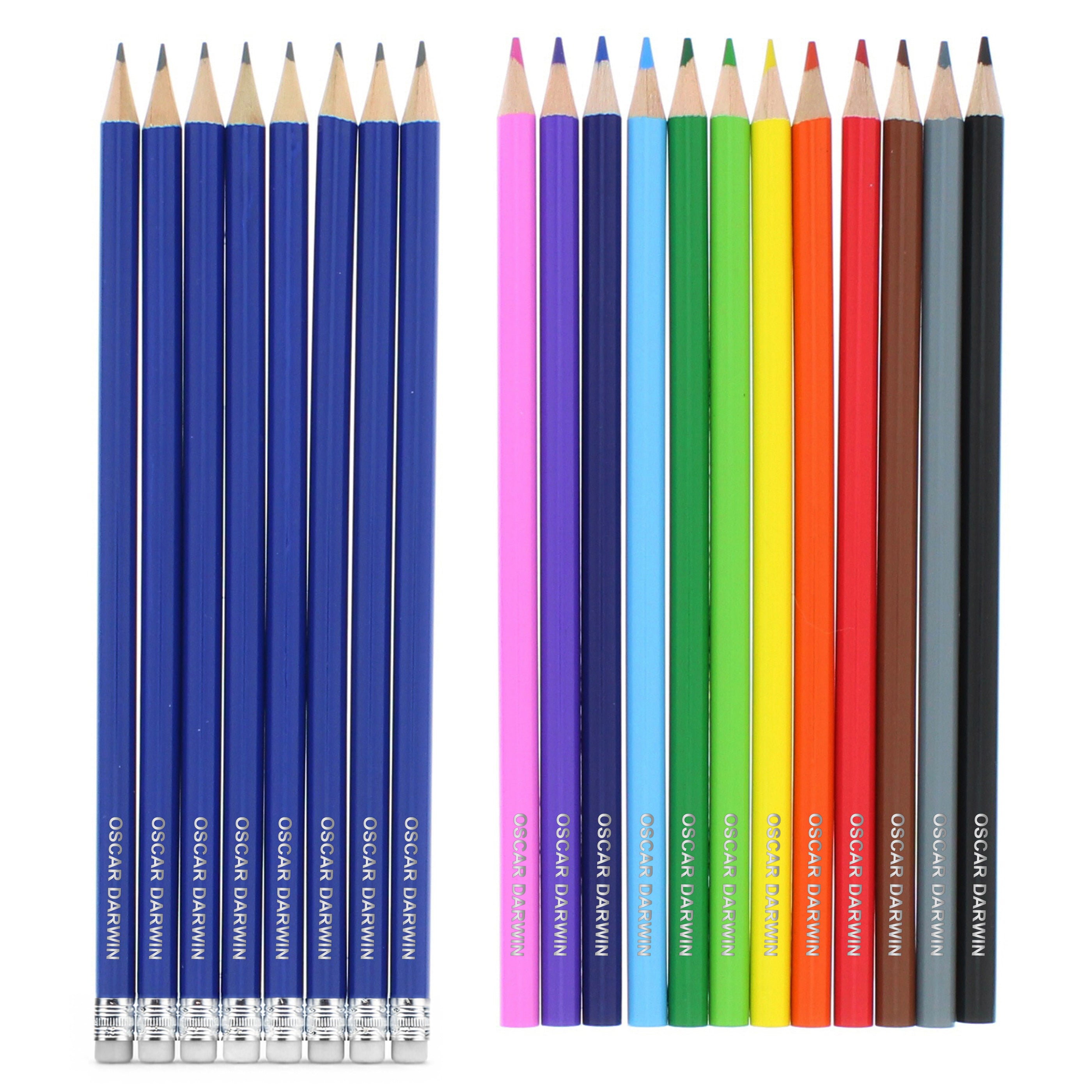 Personalised Pack of 20 HB Pencils & Colouring Pencils - Shop Pens & Pencils At Gift Moments - 3