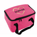 Personalised Gold Heart Pink Lunch Bag - Shop Lunch Boxes & Bags At Gift Moments - 4