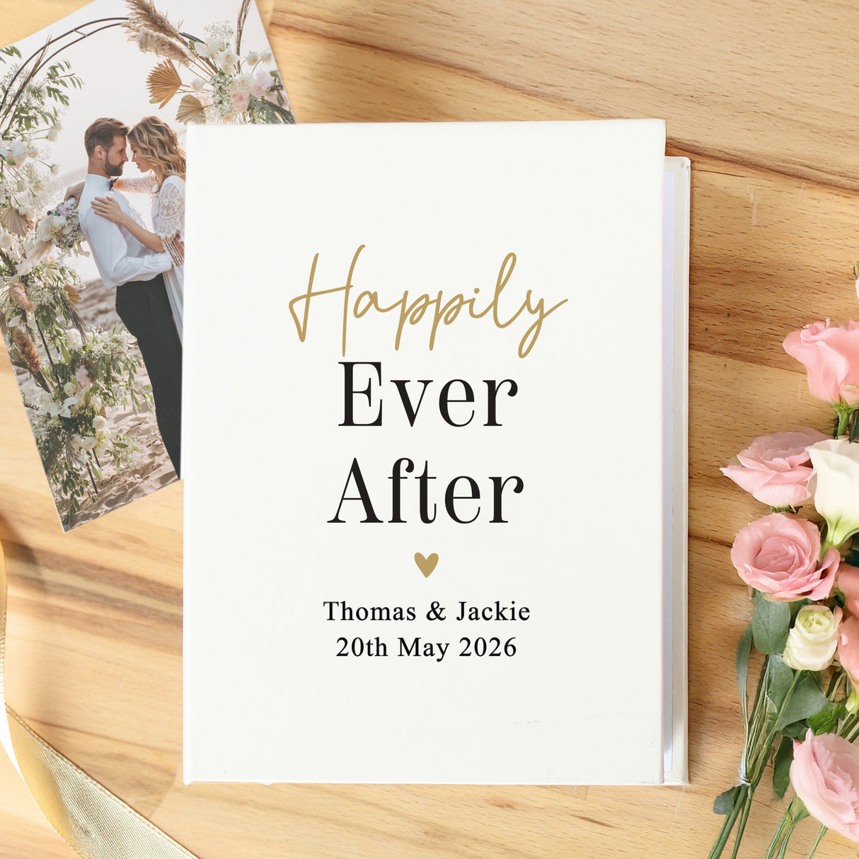 Personalised Black & Gold Heart 6x4 Album - Shop Photo Albums At Gift Moments - 3