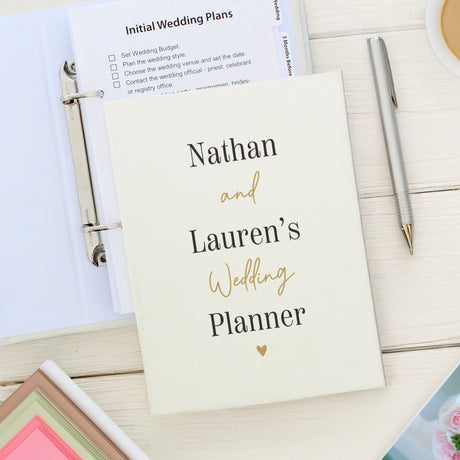 Personalised Black & Gold Wedding Planner - Shop Calendars & Planners At Gift Moments - 1