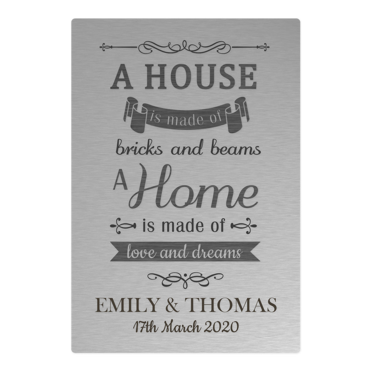 Personalised 'A House Is Made Of...' Metal Sign